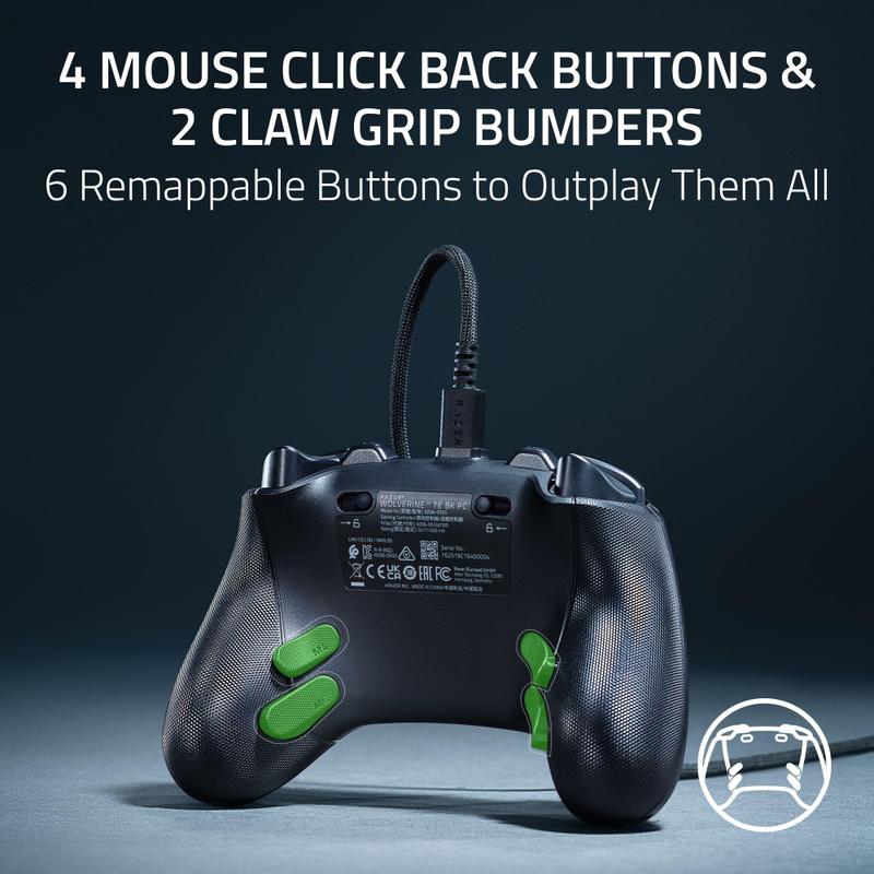 Controlador de jogos Razer Wolverine V3 Tournament 8K PC preto
